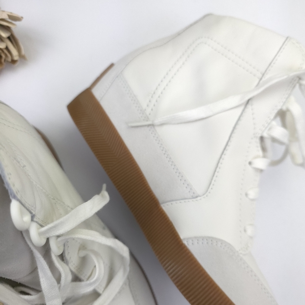 Sorel Women's White High-Top Wedge Sneakers Sz 9.5 - Picture 10 of 14